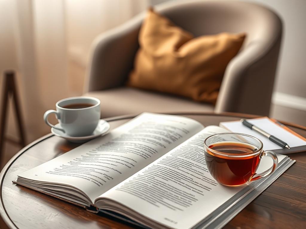 A high resolution image of a printed discussion guide laid